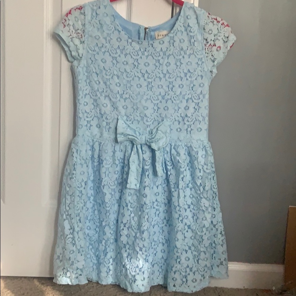 girls 16 blue lace dress by btween